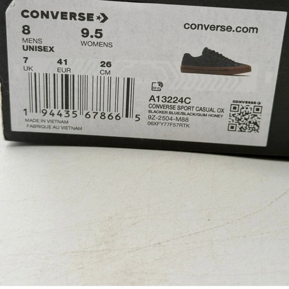 Converse Sport Casual Ox Shoes Men Size 8 Blue Black Casual A13224C